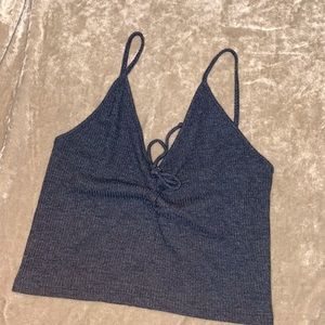 John Gault gray crop top. One size.